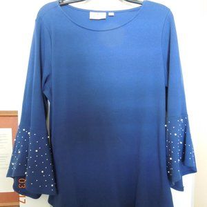 Quaker Factory Top with pearl accents